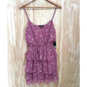 Trixxi dress Y2K tiered fairy fall floral casual festive coquet women M New